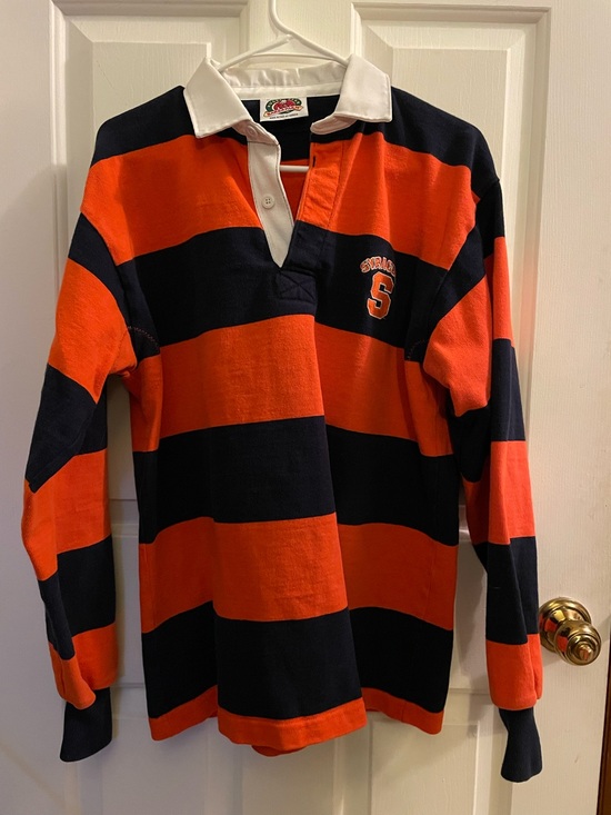 Barbarian Other - Syracuse Orange & Navy Striped Rugby Shirt - Mens